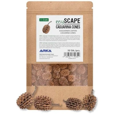Image de ARKA mySCAPE Casuarina Cones 50 pièces Conditionneur d&#039;eau Naturel, crée des Conditions similaires à celles Tropiques dans Les Aquariums Douce, idéal pour crevettes.