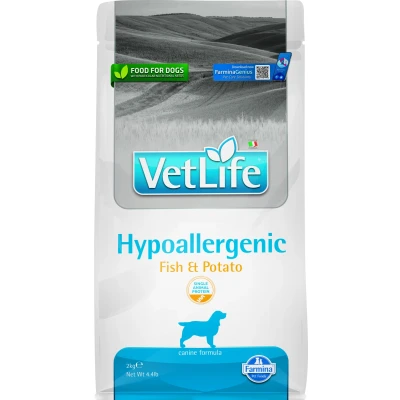 Image de Vet Life nourriture pour chiens Hypoallergenic Poisson avec pomme de terre 2 kg