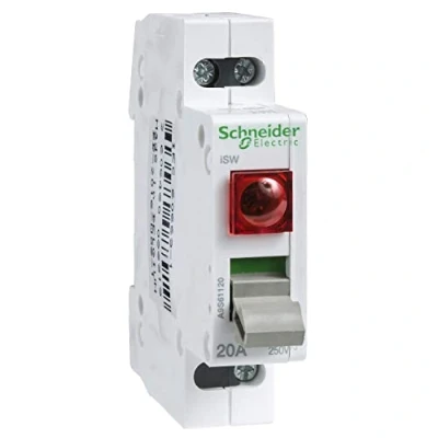 Image de Schneider Electric Acti9, iSW interrupteur de commande à voyant lumineux 230V 2P 20A 250VCA A9S61220