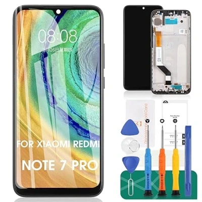 Image de pour Xiaomi Redmi Note 7 Écran LCD Pro de Remplacement Pro/Note Tactile Digitizer avec Cadre (Noir)