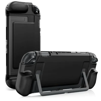 Image de TiMOVO Coque pour Nintendo Switch 2, Étui Rigide Compatible avec Le Dock, Housse de Protection Soft Grip Anti Choc Accessoire Console Noir