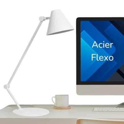 Image de EXO Lighting lampe architecte MANTIS de bureau blanche E27 led puissante éclairage design desk lamp onglerie table