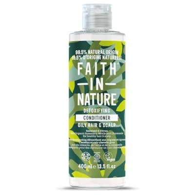 Image de Après Shampooing Naturel aux Algues &amp; Agrumes Faith In Nature, Détoxifiant, Vegan Cruelty Free, Sans Parabènes SLES, Pour Tout Type de Cheveux, 400ml