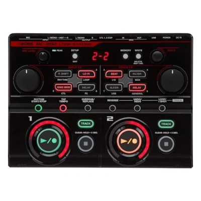 Image de Loop Station RC 202 BOSS, deux pistes stéréo et 64 mémoires de phrases, connexions audio USB, effets intenses