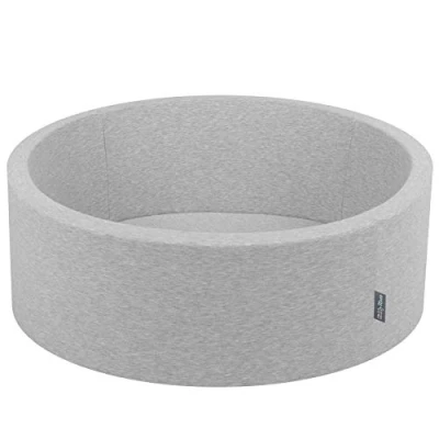 Image de KiddyMoon Piscine À Balles pour Bébé Rond 90X30/Sansballes Fosses Boules Jouet Enfant, Gris Clair