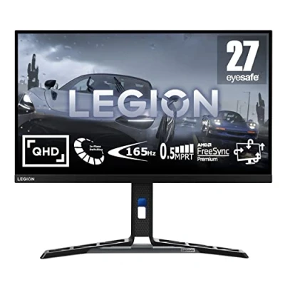 Image de Lenovo Legion Y27q 30 Écran Gaming 27&quot; EyeSafe (2K QHD, IPS, 180Hz, 0.5ms MPRT, HDMI+DP+USB, Câbles DP et USB A vers B, FreeSync Premium, Haut parleurs) Réglage en Inclinaison/hauteur/rotation/pivot