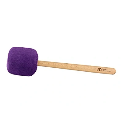 Image de Sonic Energy Mailloches de Gong Large Mailloche lavande avec manche en bois hêtre Pour les joueurs gong, la méditation, percussion Laine mouton, rembourrage synthétique (MGM L L)