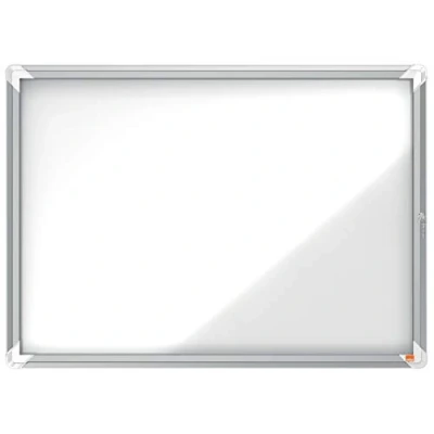 Image de Nobo Premium Plus, Tableau d&#039;Affichage Vitrine d&#039;intérieur Magnétique Verrouillable, 8 x A4, Blanc, 1902559