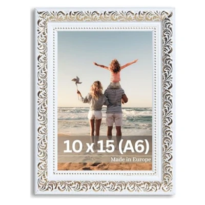 Image de Victor Cadre Photo Vintage Rubens en 10x15 cm (A6) Blanc Or Baguette: 30x20mm Verre Véritable Baroque