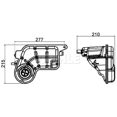 Image de MAHLE ORIGINAL CRT 20 000S Vase d&#039;Expansion AUDI: A6 C6 Berline, Avant, A4 B8 Berline