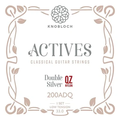 Image de KNOBLOCH STRINGS cordes de guitare espagnole 200ADQ Actives Double Silver &amp; QZ Nylon Tension moyenne basse 30.0 Basses lumineuses, aigus lyriques Jeu flamenco et classique