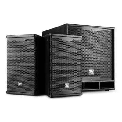 Image de Power Dynamics Combo 1500 Système Triphonique 2.1, Puissance de 1500W, Technologie sans Fil Bluetooth, Idéal pour Les DJ Mobile, Caisson Basse Actif 15&#039;&#039;