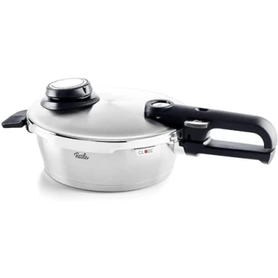 Image de Fissler Vitavit Premium Poêle Autocuiseur (1,8 l, Ø 18 cm) Marmite à Pression en Acier Inoxydable, 4 Niveaux de Cuisson, avec Panier Compatible Induction