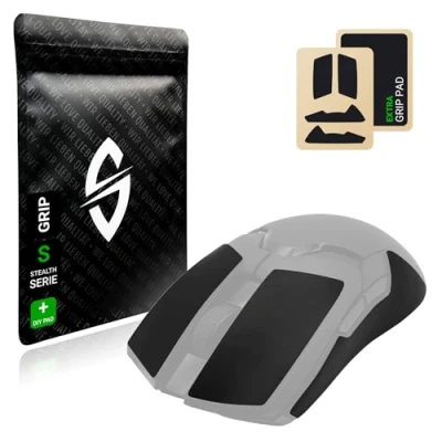 Image de SensoryBoost Ruban adhésif antidérapant pour Souris Razer Viper Ultimate (+ Grip Pad) Absorbant la Transpiration, sans résidus &amp; Ultra Mince (0.5 mm) Accessoires de Jeu, Noir