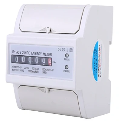 Image de 220V 10(40) A kWh Meter Digital LCD Monophasé 4P Compteur d&#039;énergie sur rail DIN XTM75S U