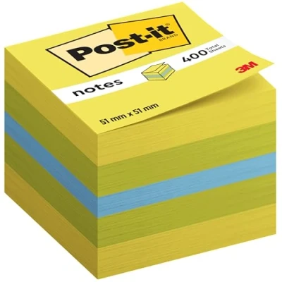 Image de Post it Mini cube Notes repositionnables 51 x mm Citron