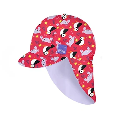 Image de Bambino Mio, Casquette de Bain bébé réversible, Protection Solaire UPF40+, Couvre Nuque intégré, Mignon, l XL (1 2 Ans et +)