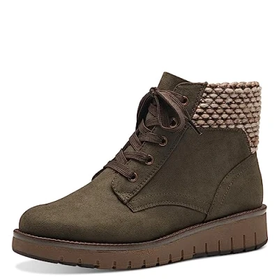 Image de MARCO TOZZI Femme 2 25228 41 726 Bottes à Lacets, Khaki Comb, 38 EU
