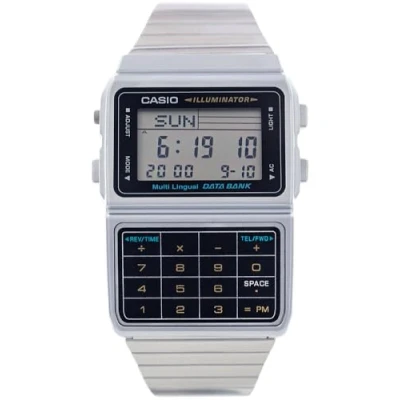 Image de Casio DBC 611 1D Databank Montre Mixte Quartz Digital Cadran LCD Bracelet Acier Gris