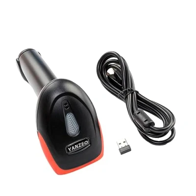 Image de Yanzeo Scanner de codes barres portable USB sans fil 2.4G 1D 2D QR Code Pos Laser Lecteur
