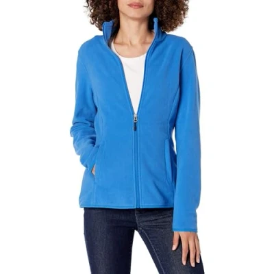 Image de Amazon Essentials Veste à Fermeture Éclair intégrale, en Polaire Douce, Coupe Classique (Grandes Tailles Disponibles) Femme, Bleu Royal, XXL