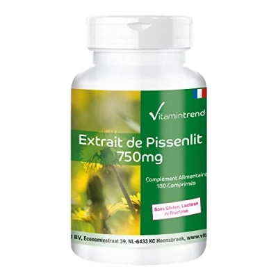 Image de Extrait de Pissenlit 750mg 10 fois plus concentré Dent Lion 180 comprimés ! POUR 6 MOIS Vitamintrend®