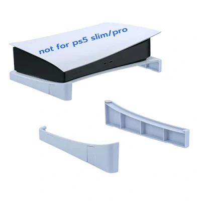 Image de Mcbazel PS5 Support Horizontal Compatible avec Digital/Disc Console, de Base pour Playstation 5 Console Patins Antidérapants Pas Slim Gris