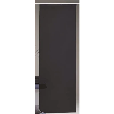 Image de Rideau japonais Desire aspect lin 60 x 245 cm (l H) Couleur : noir Avec barre de lestage/chariot panneau coulissant
