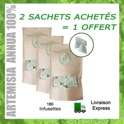 Image de Infusion Complement Renforcement De L&#039;organisme Artemisia Annua L (Artémisinine / Armoise) 100% 180 sachets