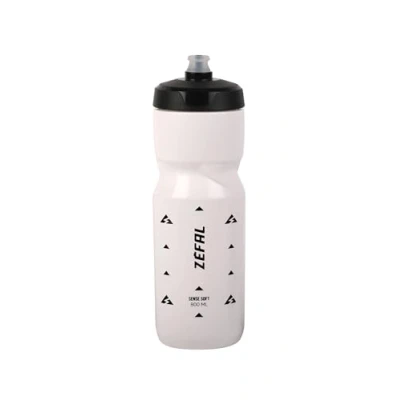 Image de ZEFAL Sense Soft 80 Bidon Velo et VTT Gourde Sport Souple Inodore Eau Sans BPA Tetine Silicone Blanc, 800 ML