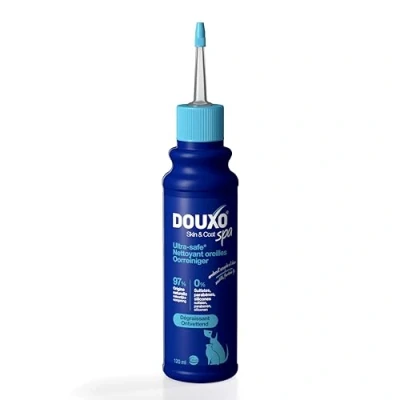 Image de DOUXO Skin &amp; Coat Spa Ultra Safe nettoyant auriculaire pour Chiens et Chats, 120 ML, nettoie l&#039;oreille en Toute sécurité, Formule respectueuse de la Peau.