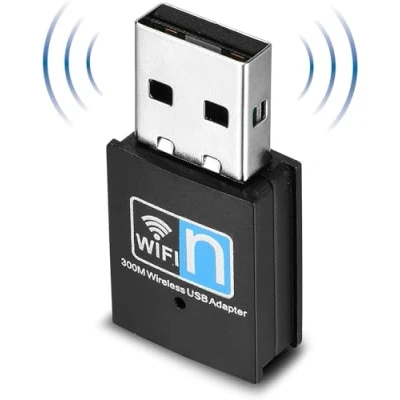 Image de USB WiFi Adaptateur, pour PC 300Mbps Mini Récepteur PC/Desktop/Laptop, Dongle Support Windows10/8/8.1/7/Vista/XP/Linux/Mac OS