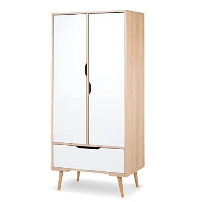 Image de Armoire 2 Portes LittleSky by Klups Sofie Hêtre et Blanc