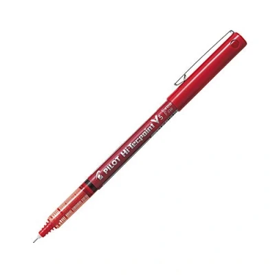 Image de Pilot Hi Tecpoint V5 Liquid Ink Roller Pen Red Fine Point (Box of 12 units)