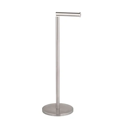 Image de WENKO Support Pour Papier Toilette 2en1, Porte et Dérouleur Toilette, Style tendance, Acier Inoxydable Mat, 21 x 55 17 cm, Argenté