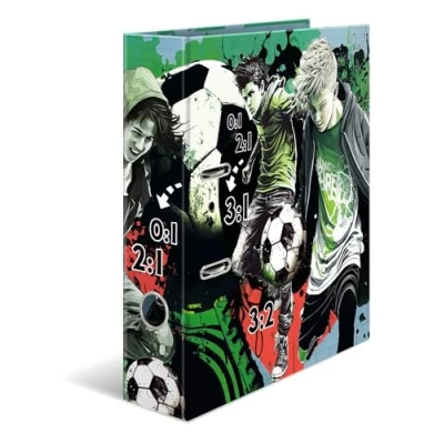 Image de HERMA 20103 Classeur A4 Street Soccer 7 cm de large Avec impression intérieure Pour l&#039;école et le bureau robuste en carton enfants garçons filles