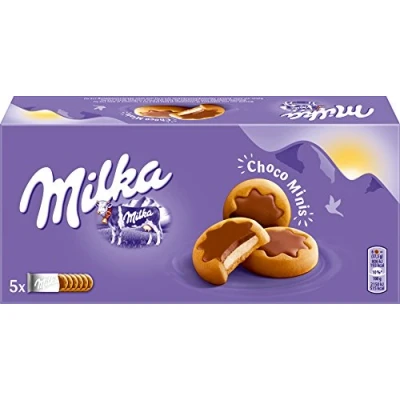 Image de Milka Choco Minis, biscuits à la crème de lait 185gr