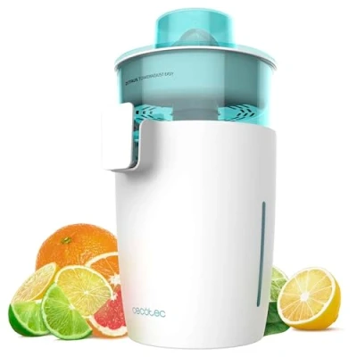 Image de Cecotec Presse agrumes Électrique Tour Zitrus TowerAdjust Easy 800 Blanc. 800W, Filtre à Pulpe Réglable, Inoxydable, 2 Cônes Amovibles, Allumage Automatique, Sans BPA, Anti goutte