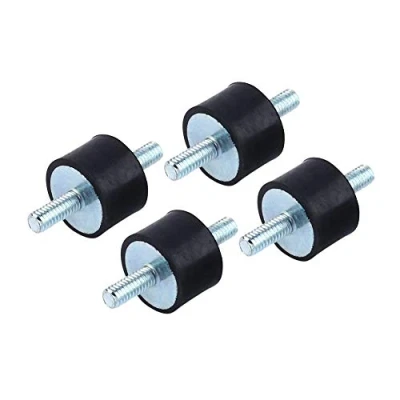 Image de Keenso 4PCS Supports d&#039;Isolant Anti vibration, M4 15 x 10 Isolateur vibrations Monte l&#039;amortisseur en Caoutchouc de Pompe à Compresseur d&#039;Air avec Vis
