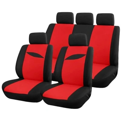Image de Housse protection pour siège de voiture bi couleur noir et rouge (scenario)