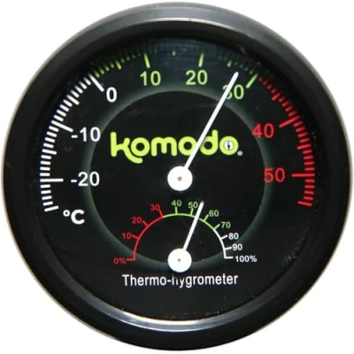Image de Komodo Combined Thermometer Hygrometer Analog pour Reptile/Amphibien