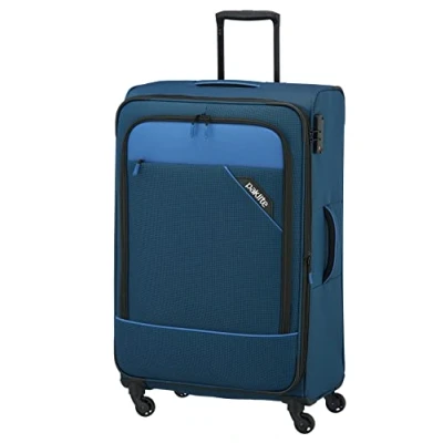 Image de paklite valise trolley souple à 4 roulettes, taille L, avec pli d&#039;extension + serrure TSA, série de bagages DERBY : élégante au look bicolore, 77 cm, 102 litres (extensible 115 litres)