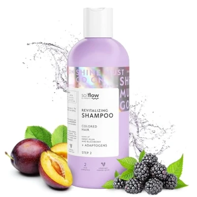 Image de Donc!Flow Shampoing revitalisant pour cheveux colorés prune, mûre, 400ml