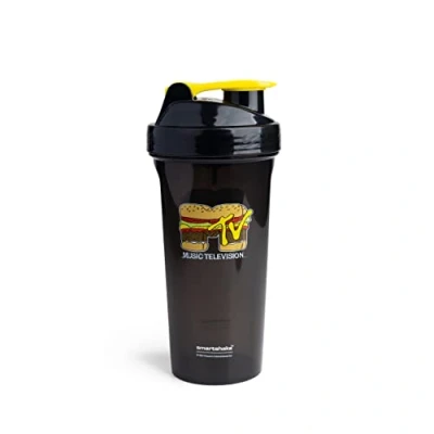 Image de Smart Shake Lite MTV Hamburger Logo Shaker Bouteille d&#039;eau (800 ml) Design durable et facile à nettoyer Étanche, sans BPA DEHP