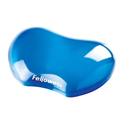 Image de Fellowes Mini Repose Poignet Crystal Gel, Ergonomique pour Souris Gel Transparent Bleu, 18 x 122 88 mm 91177 72