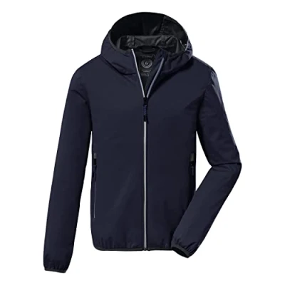 Image de Killtec Boy&#039;s Veste softshell à capuche, compressible KOS 167 BYS SFTSHLL JCKT, dark navy, 176, 38365 000