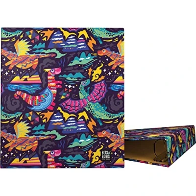 Image de Grafoplás Classeur scolaire A4 4 anneaux mixtes 40 mm Collection Bits&amp;Bobs Pop Up Design Dragon Certifié FSC