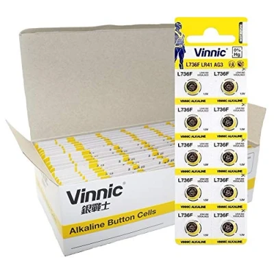 Image de Vinnic L736F / LR41 AG3 1.5V ALKALINE Pack de 10