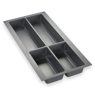 Image de ORGA BOX® IV Universal Bac à Couverts (473,5 x 226 mm) Gris Argenté Longueur Tiroir 30 cm Découper Possible