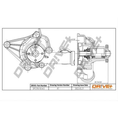 Image de Pompe à eau, refroidissement du moteur Dr!ve+ DP2310.10.045